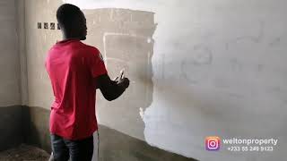 Waterproof Primer on Lower End Walls Building in Ghana [upl. by Eldwon]