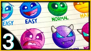 My 3D Geometry Dash Difficulty Faces 3 [upl. by Pease75]