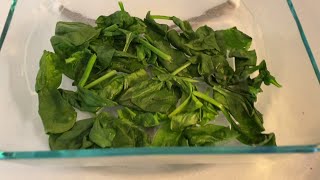 Microwave Steamed Spinach Recipe  How To Cook Fresh Spinach In A Microwave  Quick Easy amp Healthy [upl. by Assiron]