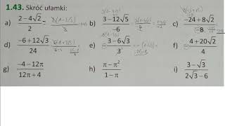 1 43 Skróć ułamki [upl. by Akihsay]