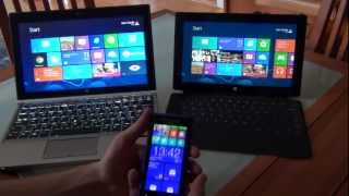 Windows 8 auf Tablet Smartphone und PC im Vergleich [upl. by Akienat]