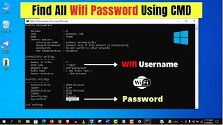 How to Find Wifi Passwords Using CMD on Windows PC Easily in 2022 [upl. by Nosro]