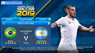 Dream League Soccer 2019 Gameplay🔥⚽🔥Brazil 🇧🇷 🆚 🇦🇷 Argentina 🏆 Final Match [upl. by Vlad]