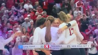 Nebraska Husker Volleyball sweeps Long Island NCaA Tournament 12123 huskers nebraska volleyball [upl. by Vig]