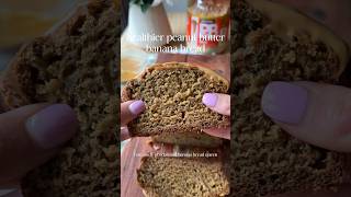 Healthier peanut butter banana bread baking recipe peanutbutter bananabreadrecipe bananabread [upl. by Yemane]