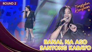 Denia Villanueva busts out a rock cover of Banal Na Aso Santong Kabayo  Tanghalan Ng Kampeon [upl. by Onailimixam]