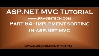 Part 64 Implement sorting in asp net mvc [upl. by Atteuqcaj]