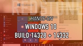 Windows 10 build 14328  14332 Handson with new Start Action Center Windows Ink  everything [upl. by Ahsoet]