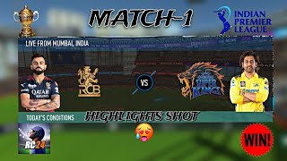 RCB VS CSK IPL MATCH1 HIGHLIGHTS IN HINDI [upl. by Liza]