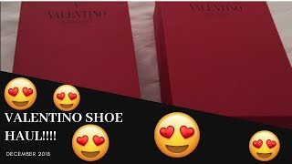 VALENTINO ROCKSTUD SHOE HAUL DEC 2018 [upl. by Favin]