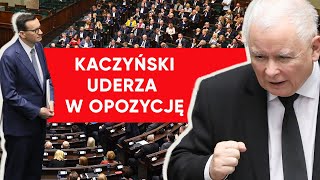 quotKu zwycięstwuquot Przemówienie Kaczyńskiego Prezes PiS upomniany przez Hołownię [upl. by Riccardo300]