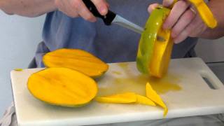 Mango  How To Cut and Peel a Mango [upl. by Eidna]