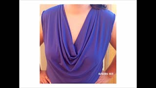 Blusa cuello drapeado o de Hamaca English subtitles [upl. by Rehptsirhc]