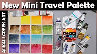 New Mini Travel Palette  its so cute Selecting colors and filling this gifted palette [upl. by Htbazile]