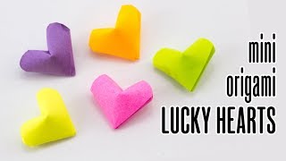 3D Origami Lucky Heart Tutorial  DIY Hearts  Paper Kawaii [upl. by Nylrebma]