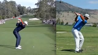 Dustin JohnsonJon Rahm Bowed Left Wrist Golf Swing Slow Motion Analysis [upl. by Nonah]