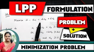 2 Formulation of LPP  Minimization  Problem with Solution  Development of LPP Model  kauserwise [upl. by Zinn]