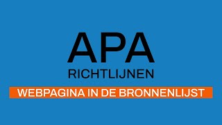 APArichtlijnen 7e editie Webpagina [upl. by Eilyak]