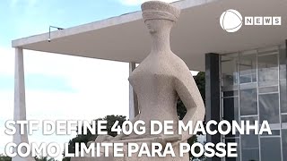 STF define limite de 40g de maconha para uso pessoal [upl. by Menis156]