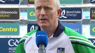 John Kiely on Limerick pain Cork glory and Barry Nash injury [upl. by Etteinotna]