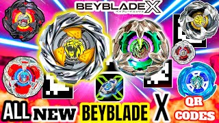 BEYBLADE X APP Hasbro ALL NEW BEYBLADES QR CODES  CLAW LEON  LANCE KNIGHT HASBRO BEYBLADE X APP [upl. by Cobb391]