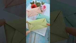 Envelope making diy😍 diy handmade outofwaste craft diycrafts diyideas satisfying shorts art [upl. by Hedvig]