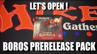 LETS OPEN GUILDS OF RAVNICA BOROS PRERELEASE PACK  MAGIC THE GATHERING [upl. by Naashar]