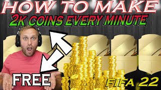 MAKE 2K COINS EVERY MINUTE ON FIFA 22  5X MY MONEY BACK  MASS BIDDING METHODS [upl. by Slaughter]