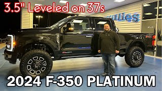 2024 Ford F350 Platinum 35quot Carli Backcountry Leveled on 37s BUBBA Covert Edition [upl. by Zerep]