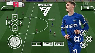 eFootball PES 2024 PPSSPP Patch EA Fc V4 Update Transfer New Call Name Best Graphics [upl. by Merv]