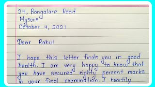 Letter to your friend congratulating him on brilliant success in examination [upl. by Huang]