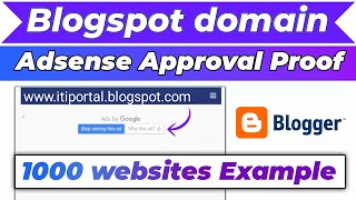 BlogSpot AdSense Approval  Google Blogger Earning Proof 2024 from free website [upl. by Gaylor]