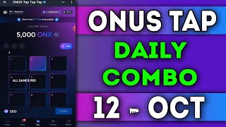 Onus Tap Tap Tap Daily Code 12 October 2024  Today Onus Daily Code  AGP onusdailycode [upl. by Shaina]