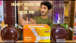 Usha Ceiling fan Swift 1200mm amp Local Ceiling fan Comparison  Electrical Unboxing [upl. by Sweyn]