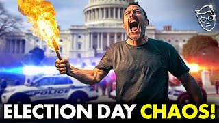 CHAOS US Capitol Under LOCKDOWN As Man Doused in Gas With Torch Gun ARRESTED BOMB Threats at Polls [upl. by Ytsirt]