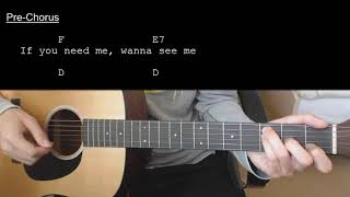 Billie Eilish – listen before i go EASY Guitar Tutorial With Chords  Lyrics [upl. by Mirna365]