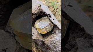 AMAZING Yellow Herkimer Diamond 💎 ⛏️ NEW York [upl. by Ahsekyt]