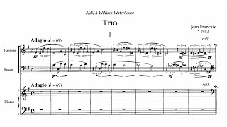 Jean Françaix Trio for Oboe Bassoon and Piano 1994 [upl. by Liba]