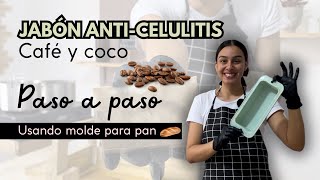 Receta Jabón Café y coco anticelulitis y exfoliante hecho en molde para hacer pan 🥖 [upl. by Lilia642]