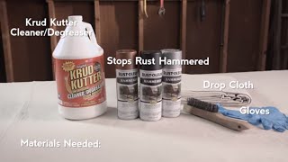 How to Paint Over Rust with RustOleum Hammered Spray Paint [upl. by Ahtela]