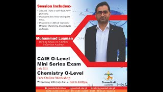 Chemistry O Level Workshop by Sir Luqman at GreenHall Online Chapter [upl. by Muscolo885]