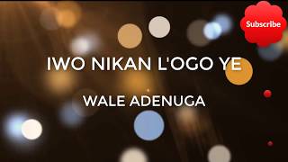 Iwo Nikan Logo Ye Lyrics  Wale Adenuga [upl. by Quiteri672]