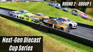 NASCAR Downhill Diecast Racing Tournament  NextGen Diecast Cup Series  Round 2 [upl. by Ynafetse]