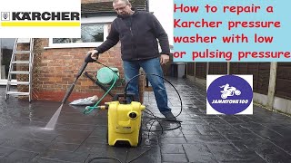 How to Repair a Karcher Pressure Washer either K3 amp K4 with Loss of pressure or surging or pulsing [upl. by Trudi888]