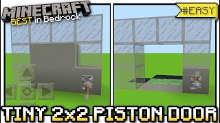 Minecraft Bedrock  2x2 TINY FLUSH PISTON DOOR 🚪  Tutorial  PS4  MCPE  Xbox  Windows amp Switch [upl. by Garrick]