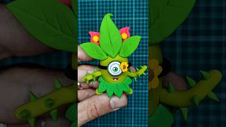 Hago figura de MINION tipo PLANTA🌿 con Foamy Moldeable [upl. by Einram978]