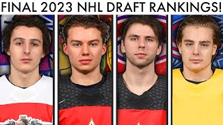 FINAL 2023 NHL DRAFT RANKINGS TOP 50 Best Prospect RankingsConnor Bedard HighlightsBob McKenzie [upl. by Heman]