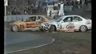 Tony Longhurst and Paul Morris Super Tourer BMW Winton accident fight [upl. by Padegs]