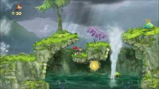 Rayman Origins 1080i HD Walkthrough Part 2  Geyser Blowout  Electoons amp Lum Medal [upl. by Ailemak604]