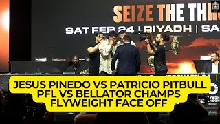 Jesus Pinedo vs Patricio Pitbull FaceOff PFL vs Bellator Champs Flyweight [upl. by Yengac]